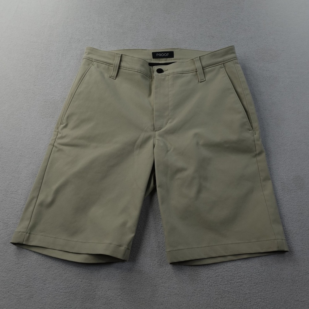 Proof Nomad Shorts Mens 30 Khaki 9" Performance Stretch Travel Golf Huckberry